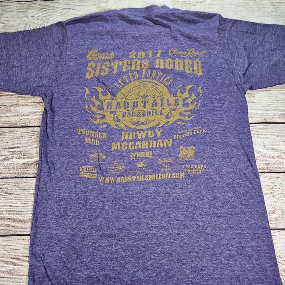 2017 Sisters Rodeo Crown Royal Riders Bull Riding Shirt Men's Size Medium Purple - Picture 5 of 5
